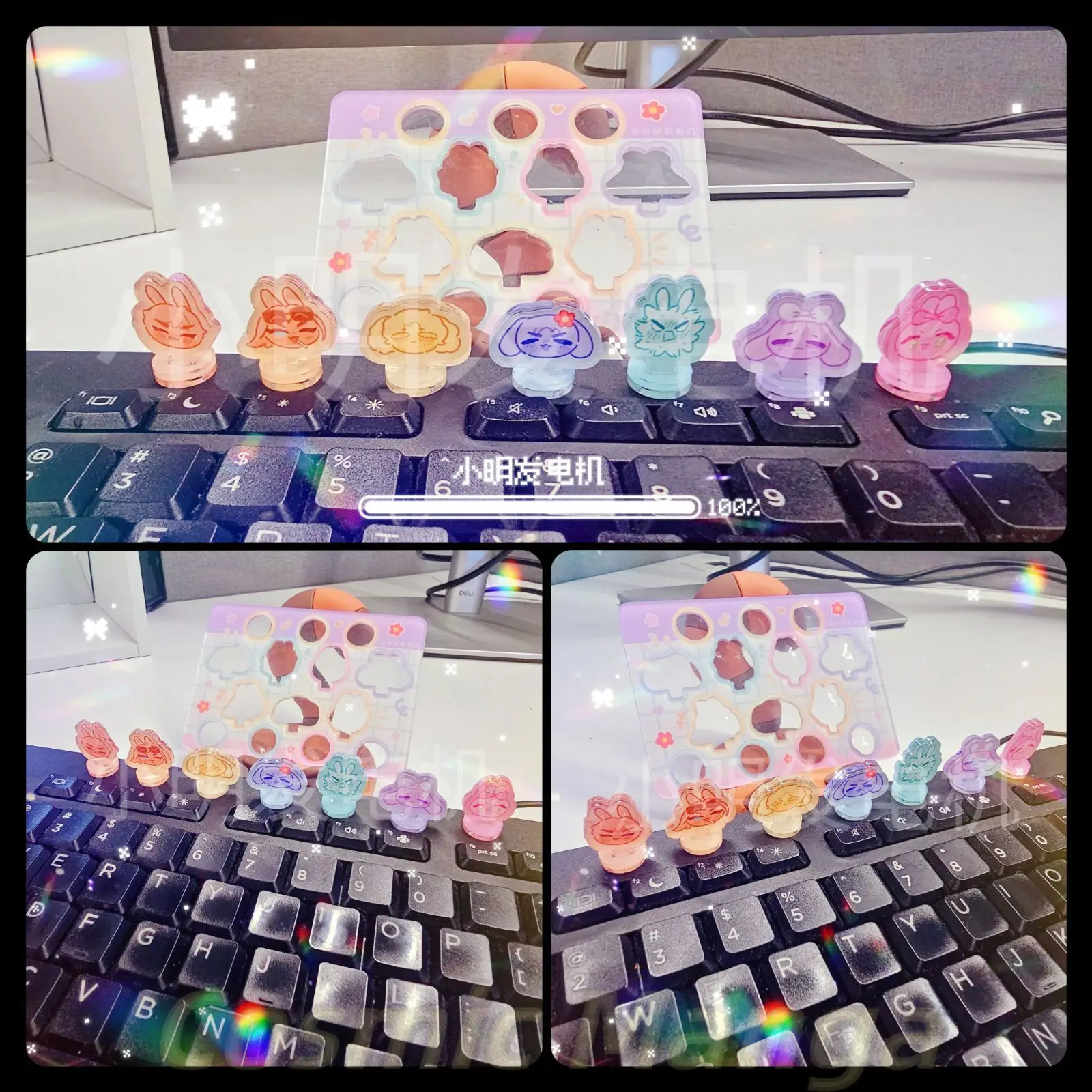 Game Alien Stage MiZi Sua Till Ivan Super Cute Animal Style Label Roll Stickers Mini- Small Standing Sign Transparent Card Gift