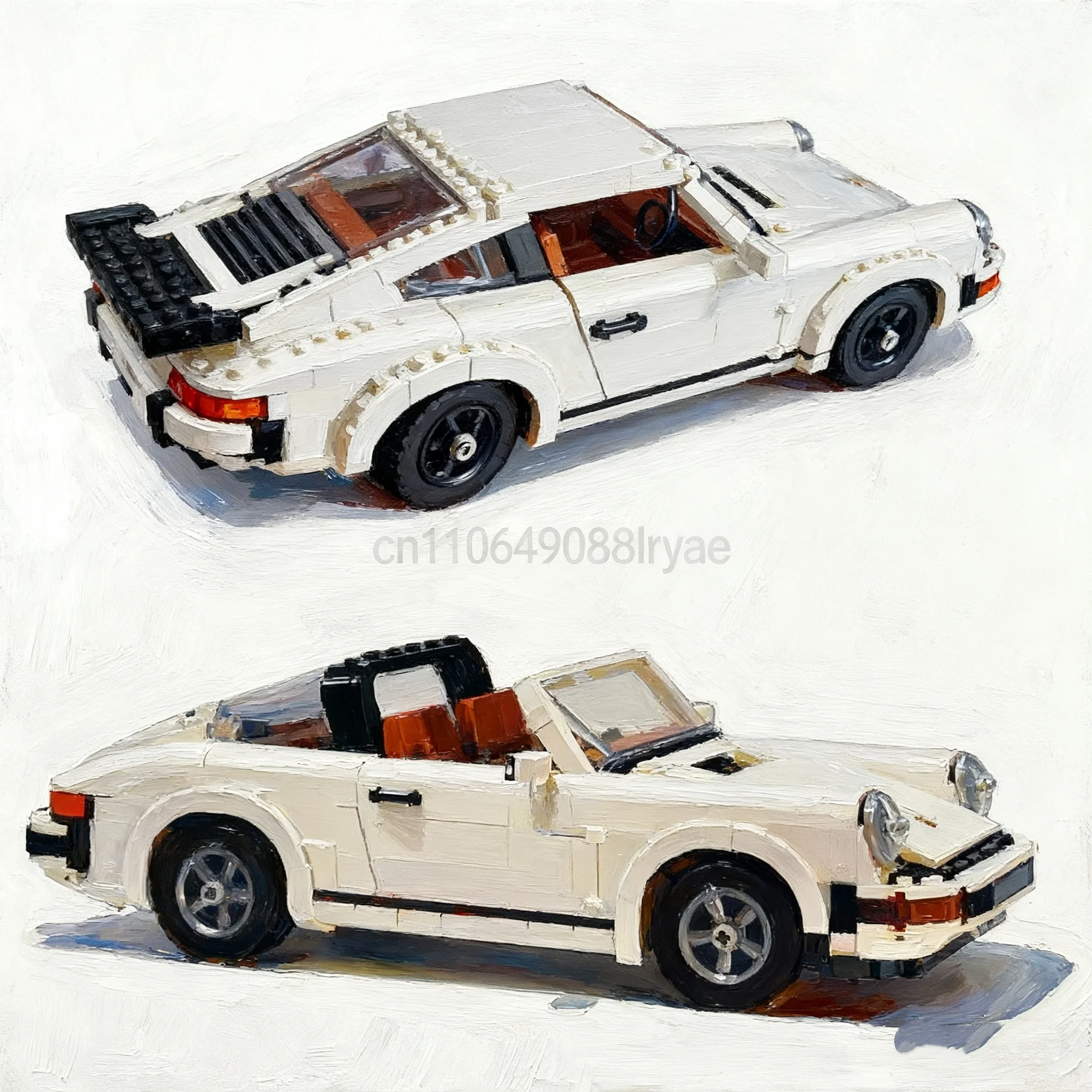 

Children's 2-in-1 racing classic model kit, 2025 technical retro car building blocks, 145 pieces, Christmas and birthday gifts