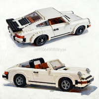 Children's 2-in-1 racing classic model kit, 2025 technical retro car building blocks, 145 pieces, Christmas and birthday gifts