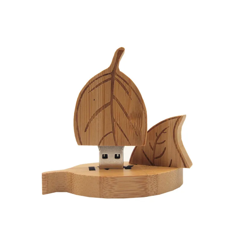 2.0 model Maple wood Carbonized bamboo Leaves style usb flash drive pen Drive 4GB 8GB 16GB 32GB 64GB USB 2.0 pendrive