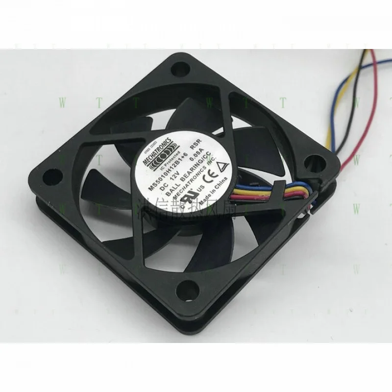 H 1 PCS  MECHATRONICS Fan MS5010H12B1+6 RSR  DC12V 0.08A 50*10MM 4 pin cooling fan