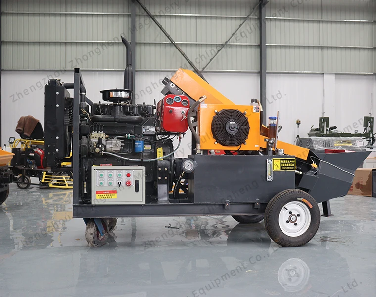 Diesel Mobile Concrete Pump With Mixer Stationary 72m Cement Pump Truck Spare Parts