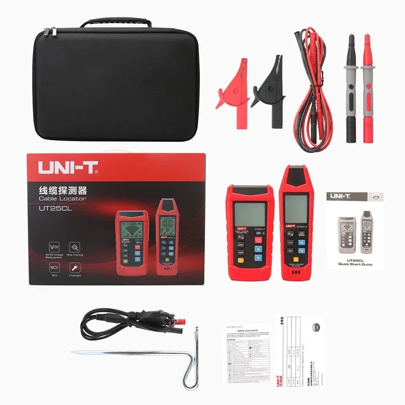 UNI-T Handheld Cable Detector UT25CL Identify Specific Cables Eight Encoding Signals NCV Non-contact Electrical Testing