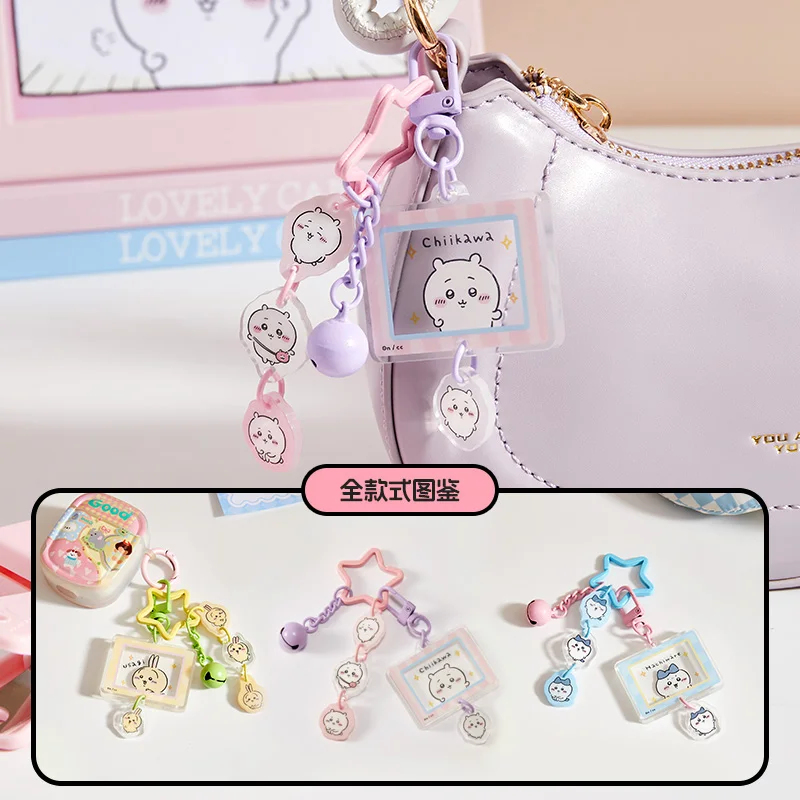 MINISO Anime Cartoon Chiikawa Series Acrylic Pendant Cute Hachiware School Bag Keychain Usagi Headphone Pendant Female Gifts