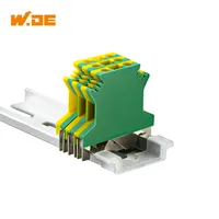 10Pcs USLKG-2.5N PE Din Rail Terminal Blocks Ground Universal Connector Screw Wire Conductor USLKG2.5