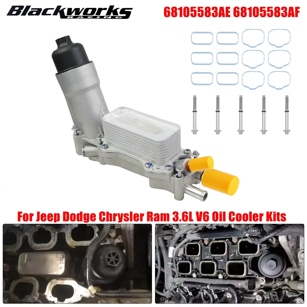 68105583 AA 68105583 AB Ölfilter-Adaptergehäuse Motor für Jeep Dodge Chrysler Ram 3.6L V6 Ölkühler-Kits 68105583 AE 926-959