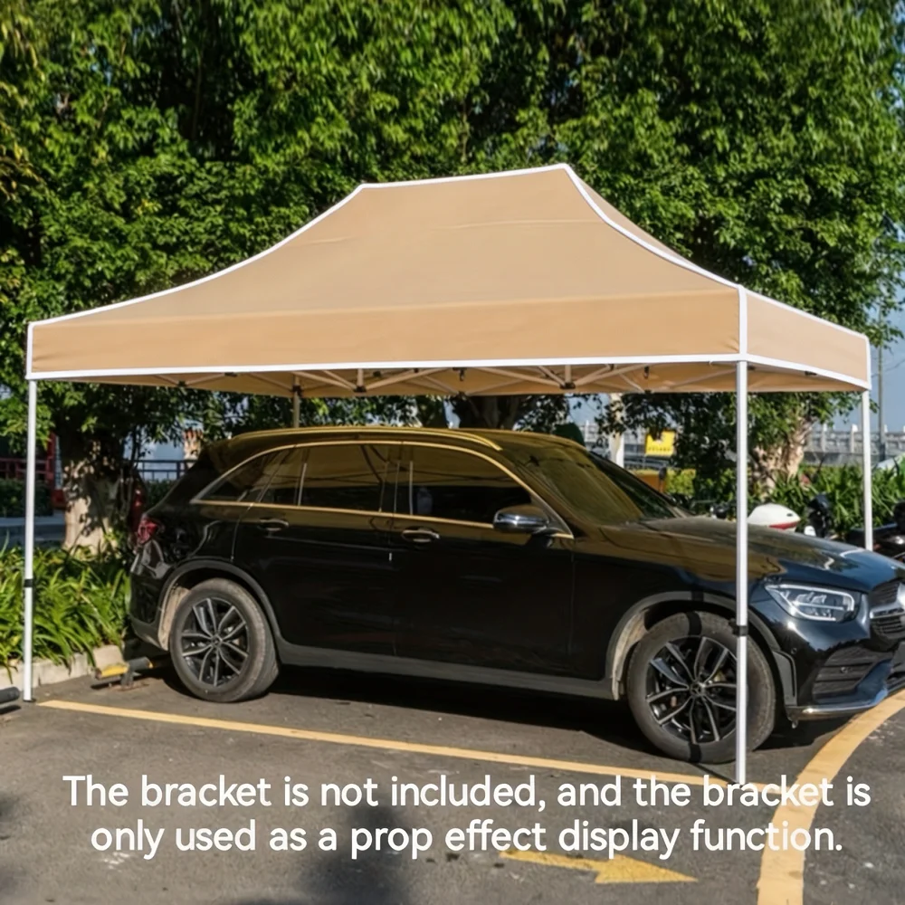 1 Piece of 41.7Ft*10Ft 420D Durable Outdoor Khaki Tent Fabric, Used for Replacing the Top of Camping and Garden Awnings, Replacing the Top Fabric of Outdoor Activity Tents, Thick and Durable, Does Not Include the Frame