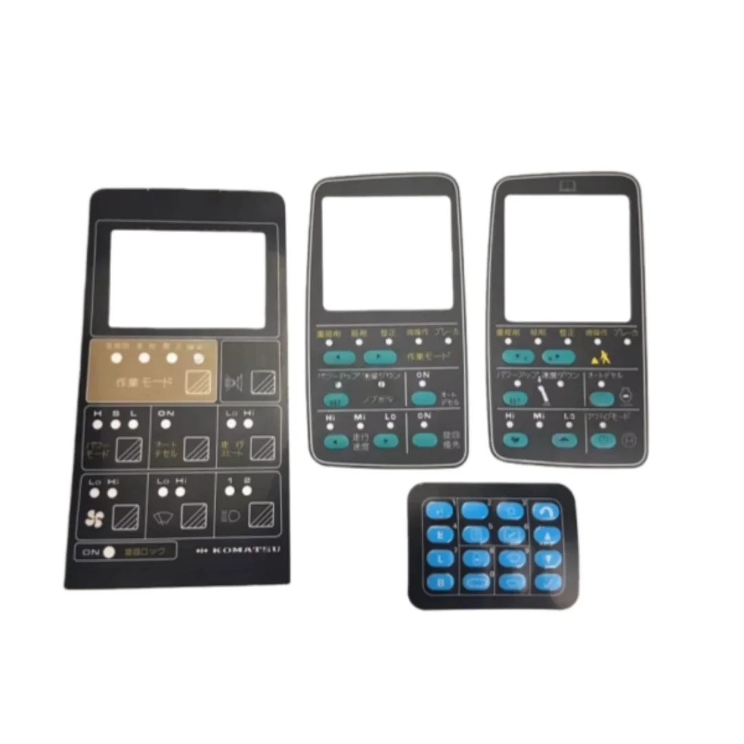 Suitable for Komatsu PC60/120/200/210/220-5-6-7 excavator instrument key stickers display screen film stickers