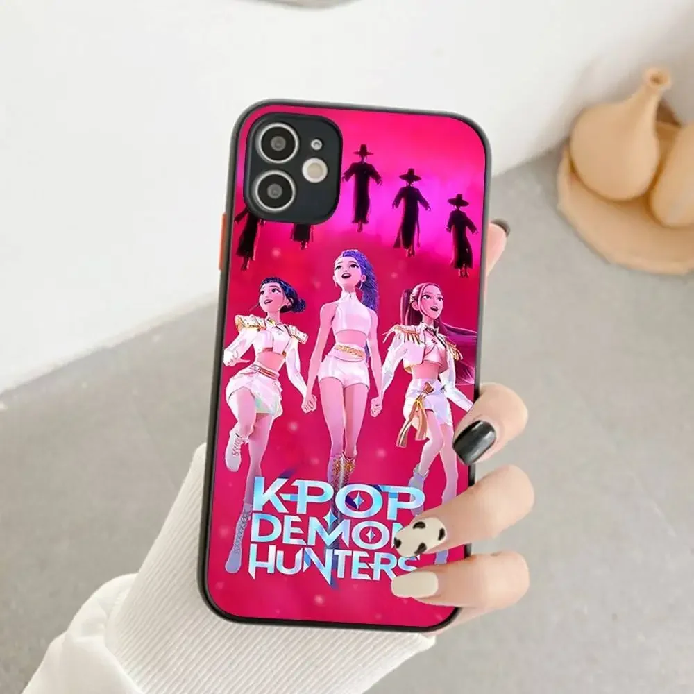 فيلم K-KPop D-Demon H-Hunters جراب هاتف آيفون 16 15 11 12 14 13 Pro Max Mini X XSMax XS XR 7 8 Plus SE4 16e أغطية السيليكا