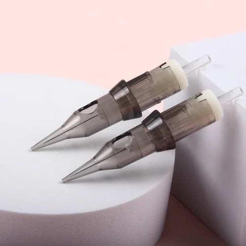 Imagen 2 del producto Agujas desechables esterilizadas de seguridad para tatuaje, delineador redondo de 0,25 MM y 0,3 MM de largo, 5 piezas