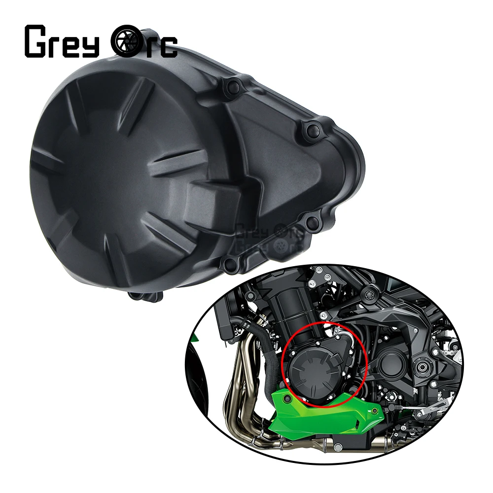 

Fit for Kawasaki CNC Z900 Z 900 2017 2018 2019 2020 Black Left Engine Stator Cover CrankCase Side Guard Shell Crank Case