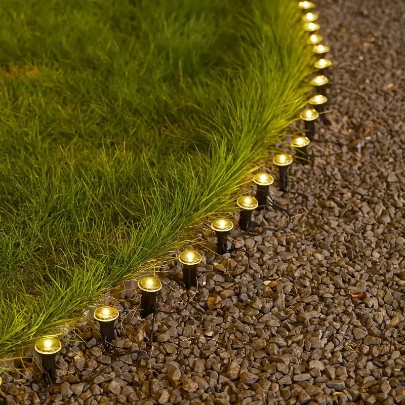 15-30Pack Outdoor Solar Path Light with 8 Switchable Lighting Modes IP54 for Outdoor Garden Fairy Light Landscape Lighting Decor