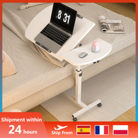  Adjustable Laptop Desk 360° Rotating Tabletop Mobile Stand Home Office Tray Standing Rolling Study Table Computer Workstation