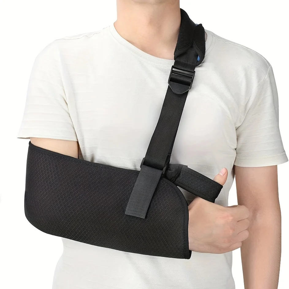 Arm Sling Support Belt, Adjustable Shoulder Wrist Elbow Sling Holder, With Thumb Ring And Belt