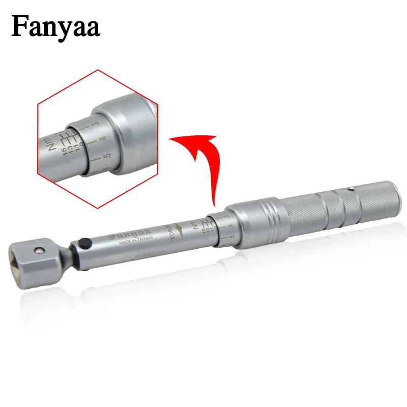 

Fanyaa Universal Torque Wrench Rod Replaceable Head 9*12mm,15Nm, Bike Motorcycle Repair Spanner Scale Measuring Hand Tool