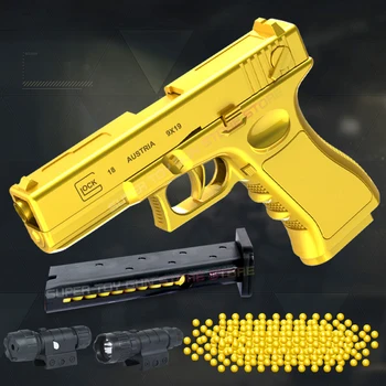 2025. ปืนของเล่นสีน้ําตาล G18 ติดตั้งด้วยตนเองปืนโฟมนุ่ม CS เกมยิงกลางแจ้งผู้ใหญ่ปืนลมปืนของเล่น