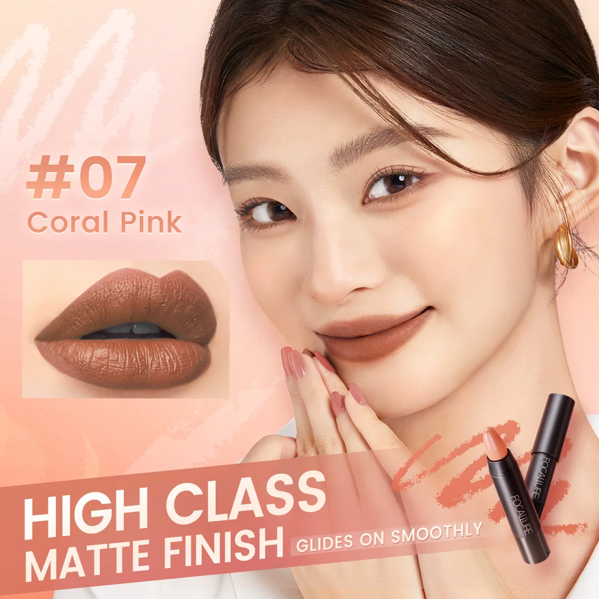 FOCALLURE 31 Colors Matte Lipstick Long Lasting Waterproof Sexy Lipbalm Non-Stick Lip Tint Lip Pencil Makeup Cosmetics for Women