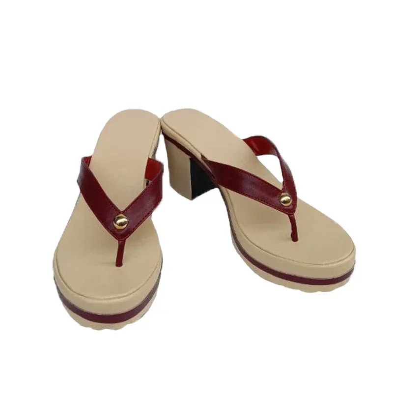 

Game Anime Genshin Impact Cosplay Raiden Shogun Baal Man Woman Faux Leather Custom Shoes Halloween Party Dress Up High Heel