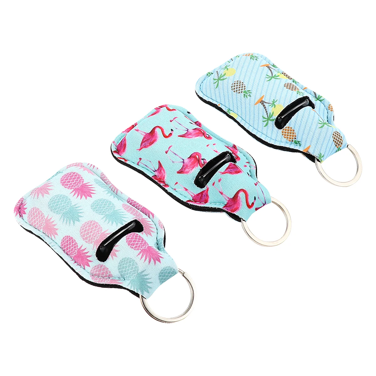 3 Pcs Portable Storage Case Bottle Protector Hand Keychain Bag Refillable Cover with Holder Filling