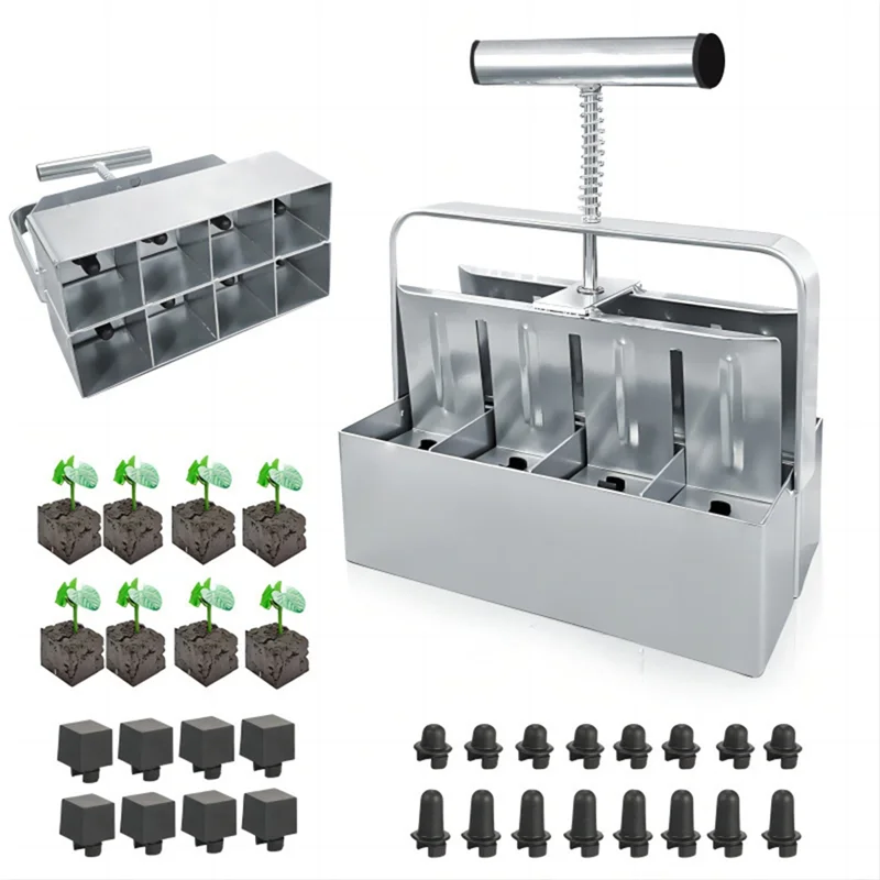 

ABPR-Double-Deck Handheld Seedling 2 Inch Soils Blocking Tool Used For Seedling Greenhouse Garden Supplies