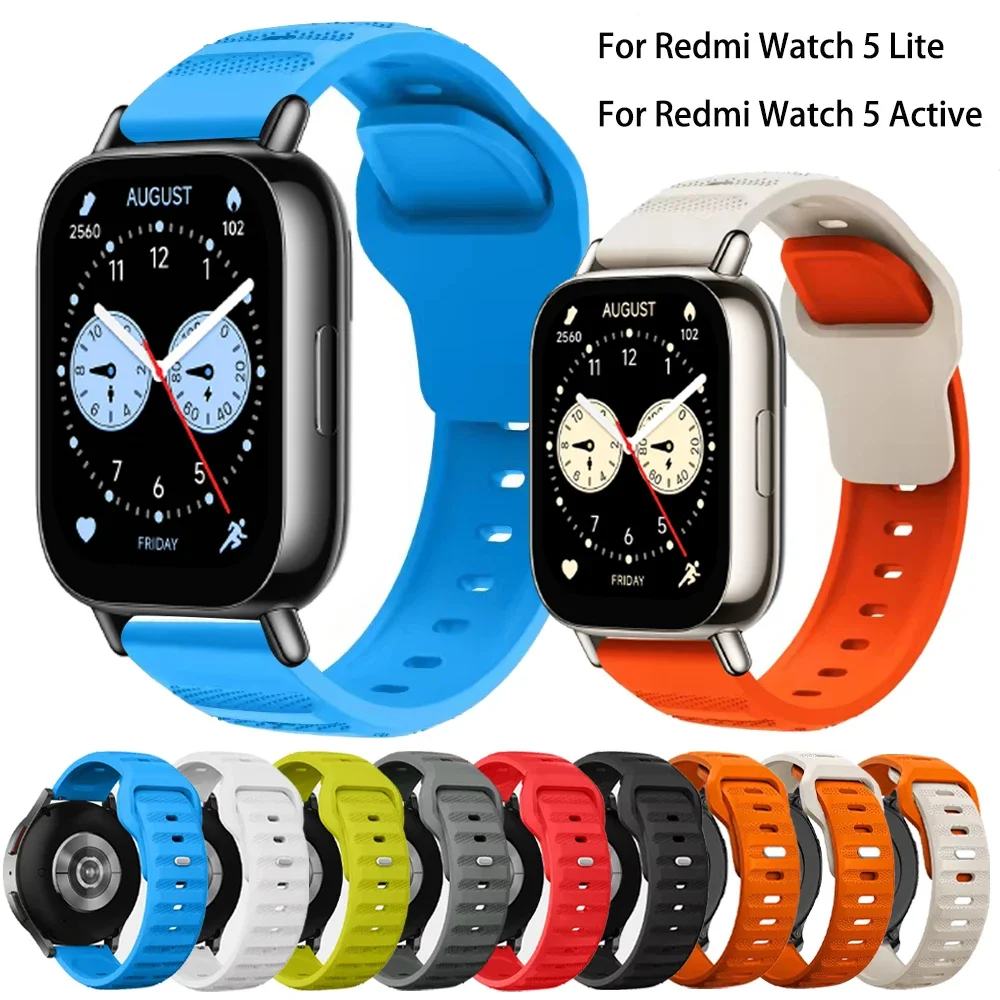 

22mm Silicone Strap For Redmi Watch 5 Active/ Lite Sport Breathable Band For Xiaomi Watch S4 S3 S1 Pro Men Women Correa Bracelet