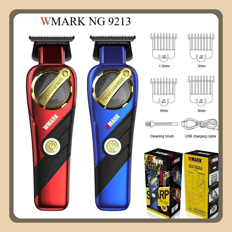 WMARK NG 9213 Magnetic Levitation Motor Engraving Clipper Rechargeable Hair Trimmer with DLC Blade