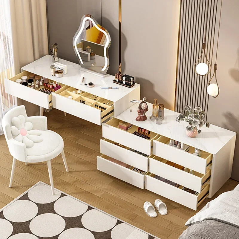 Vanity Makeup Dressing Table Corner Organizer Multifunction Computer Drawers Storage Tocador De Maquillaje Bedroom Furniture