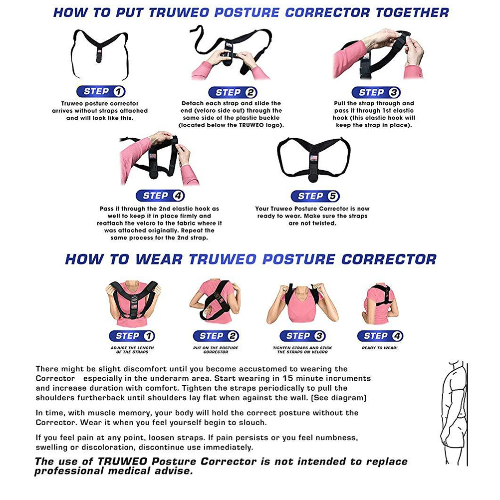 

Adjustable Back Shoulder Support Belt Posture Correction Humpback Relief Universal Breathable Comfortable Support For Men Women