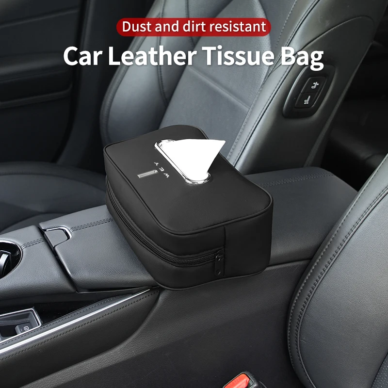 

Car Interior Accessory Car Leather Tissue Bag Tissue Napkin Case For Great Wall GWM WEY Tank 300 500 Tank300 Tank500