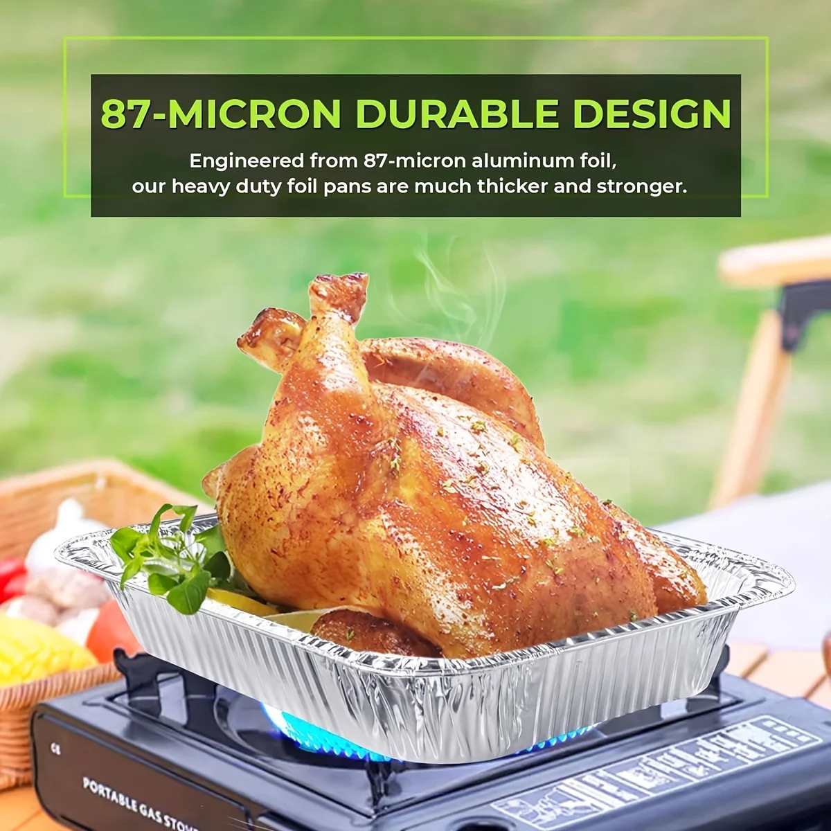 

25 Pack Heavy-Duty Disposable Aluminum Pans with Lids - 9x13 Half-Size Baking Sheets, Chafing Trays & Oven Steam Table Pans