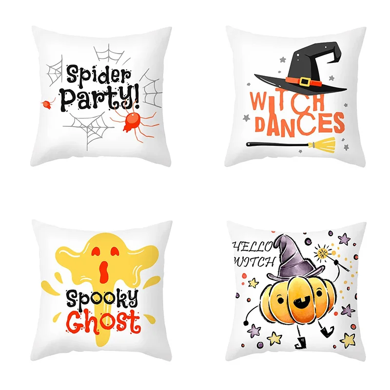 Halloween Pumpkin Lantern Decoration Car Office Living Room Sofa Halloween Theme Pillowcase