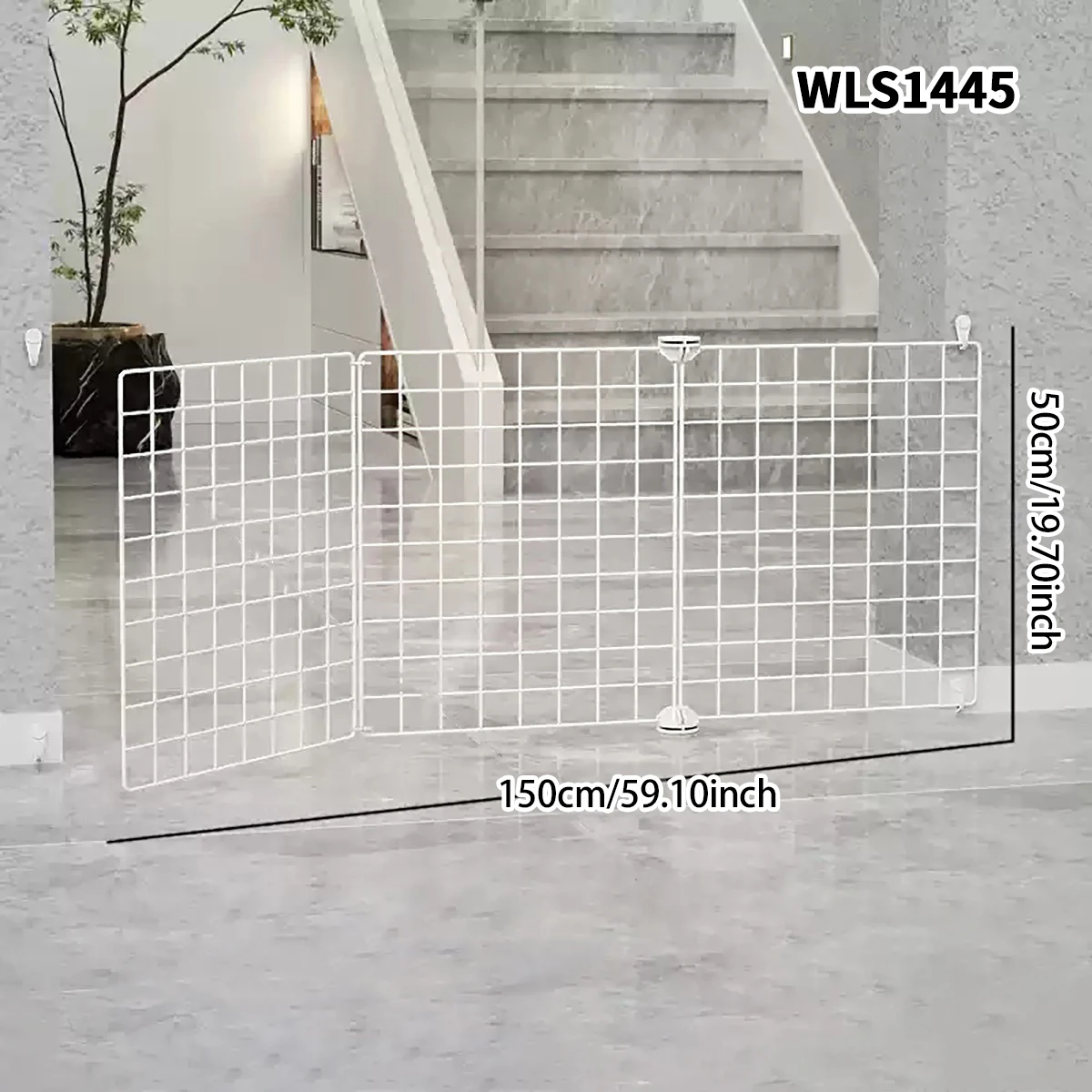 Pet Gate Barrier, Stair Guardrail, Cat and Dog Isolation Net, Modular Home Safety Fence, No-Drill Expandable