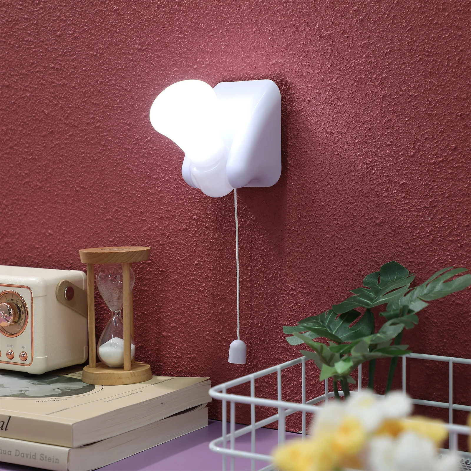 Portable Led Bulb Lamp Lights For Closet Wall Mount Operated Energy Saving Long Time Lighting Large Capacity Easy