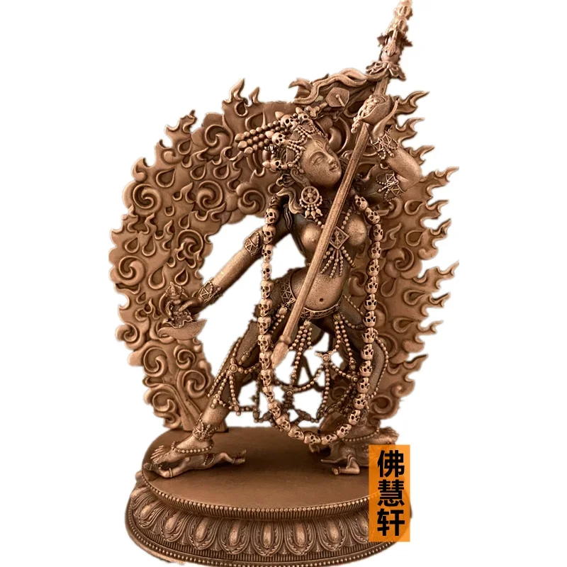 Tibetan Esoteric Buddhism Hall Exquisite Decoration Naluokong Mother Pure Copper Dharma Protector Small Buddha Statue