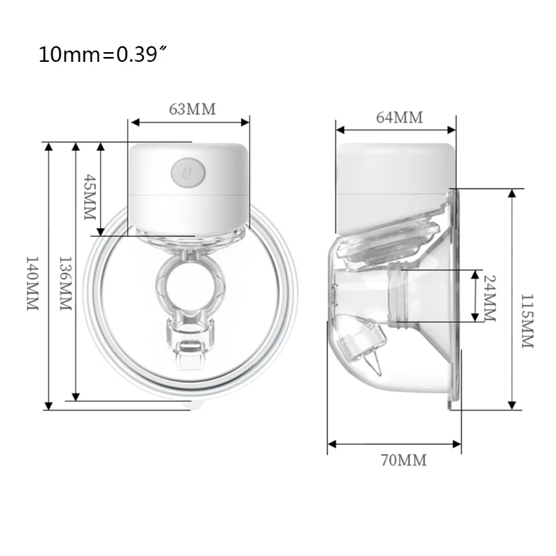 ปลอดสาร BPA 2 โหมด เครื่องรีดนมแบบป้องกันการหกรั่วไหล เครื่องรีดนมอัตโนมัติไร้สาย เครื่องปั๊มนม