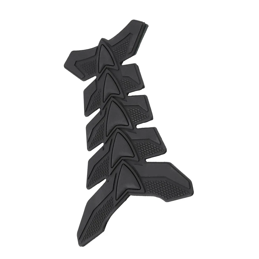Oil Sticker Fishbone Shape Motorcycle Fuel Tank Protector Decal Black Durable Waterproof Tank Pad Motorcycle Stickers