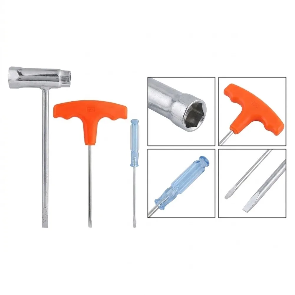 Metal For Chainsaw Tool Set Includes Sleeve Socket Screwdriver Wrench for TOPINCN For Chainsaw Use Silver Orange