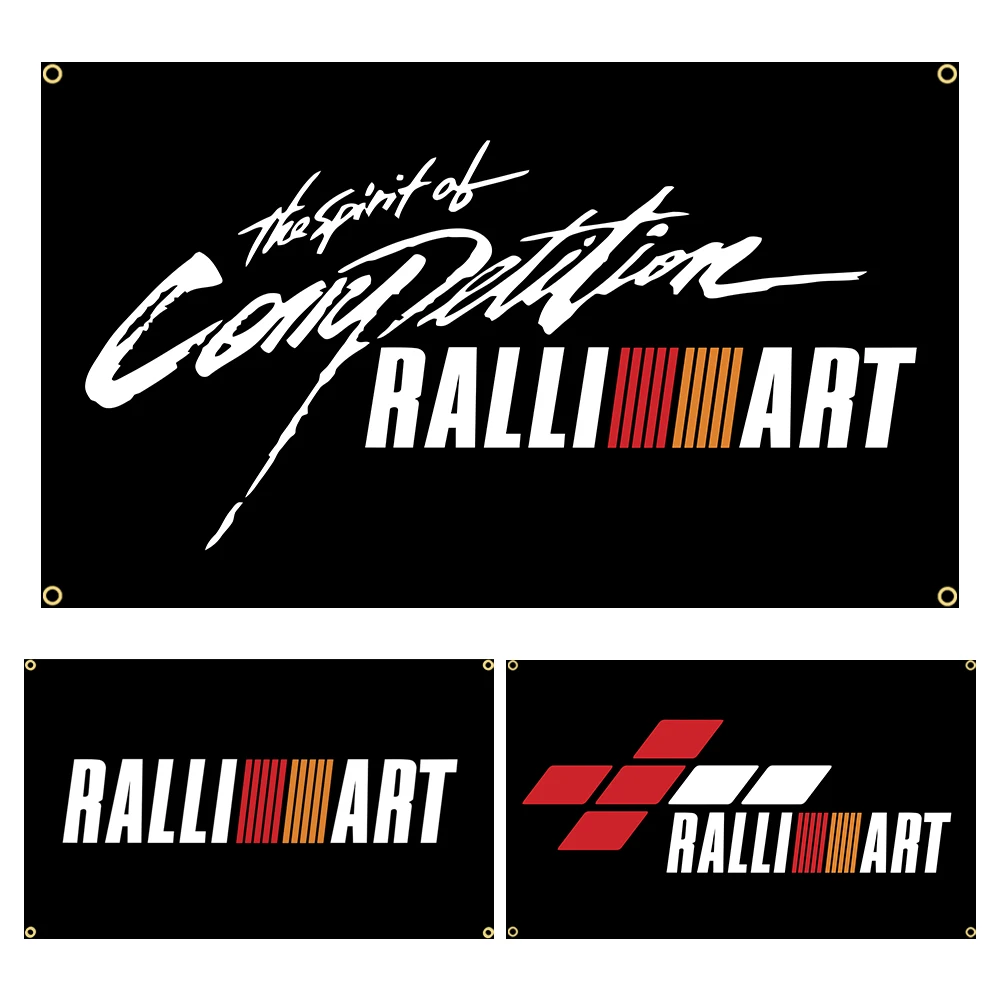 90x150cm Ralliarts Flag Polyester Printed High Performance Racing Car Decoration Banner Tapestry