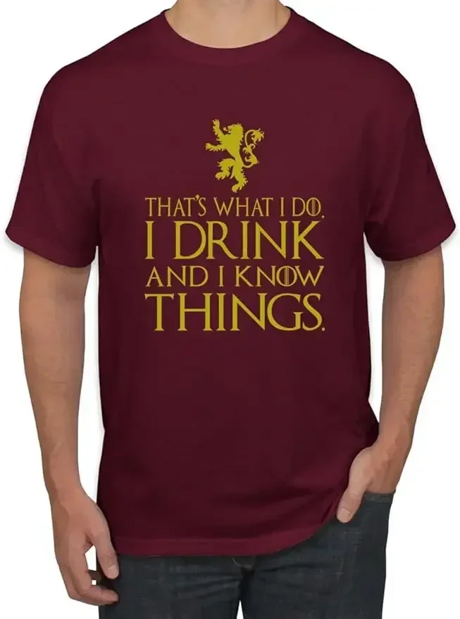 I Drink And I Know Things Tyrion Got Pop Culture Men's Graphic T-Shirt