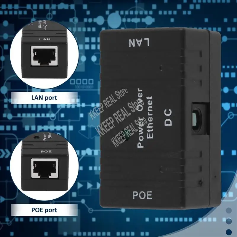 Poe الفاصل حاقن السلبي تيار مستمر الطاقة عبر إيثرنت Rj45 10/100Mbp محول تركيب على الحائط لكاميرا IP لأمن شبكة Lan-VVNB