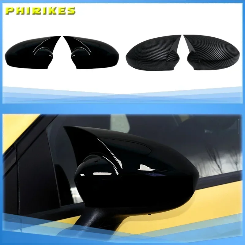 Car Side Wing Mirror Cover Caps For Fiat 500 500C Grande Punto Rearview Mirror Cover Shell Case Trim Add on Car Accessories