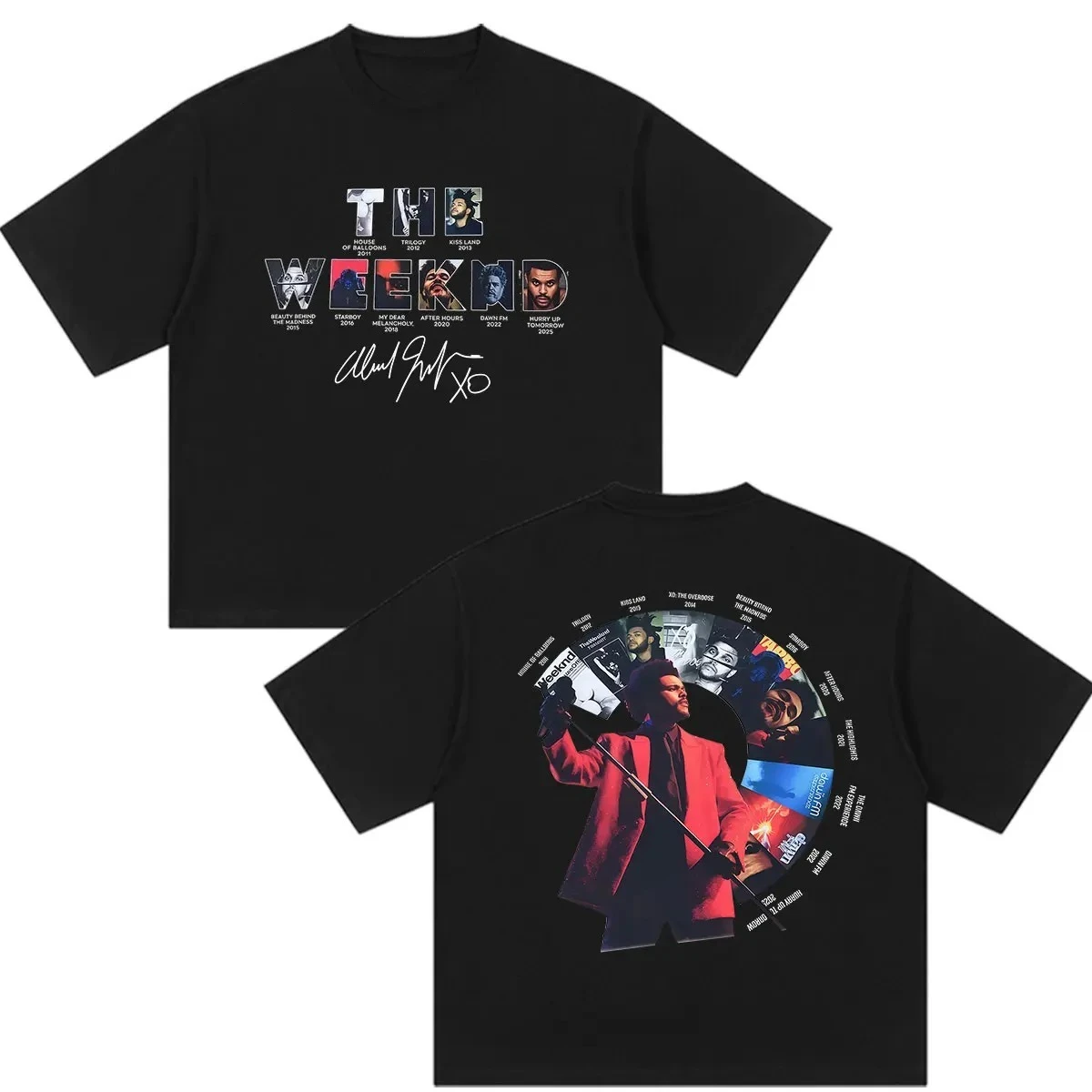 Rappe The Weeknd Hurry Up Tomorrow Tour 2026 Grafik-T-Shirts für Männer und Frauen, Hip-Hop, Vintage-Mode, übergroßes Baumwoll-T-Shirt, Y2K