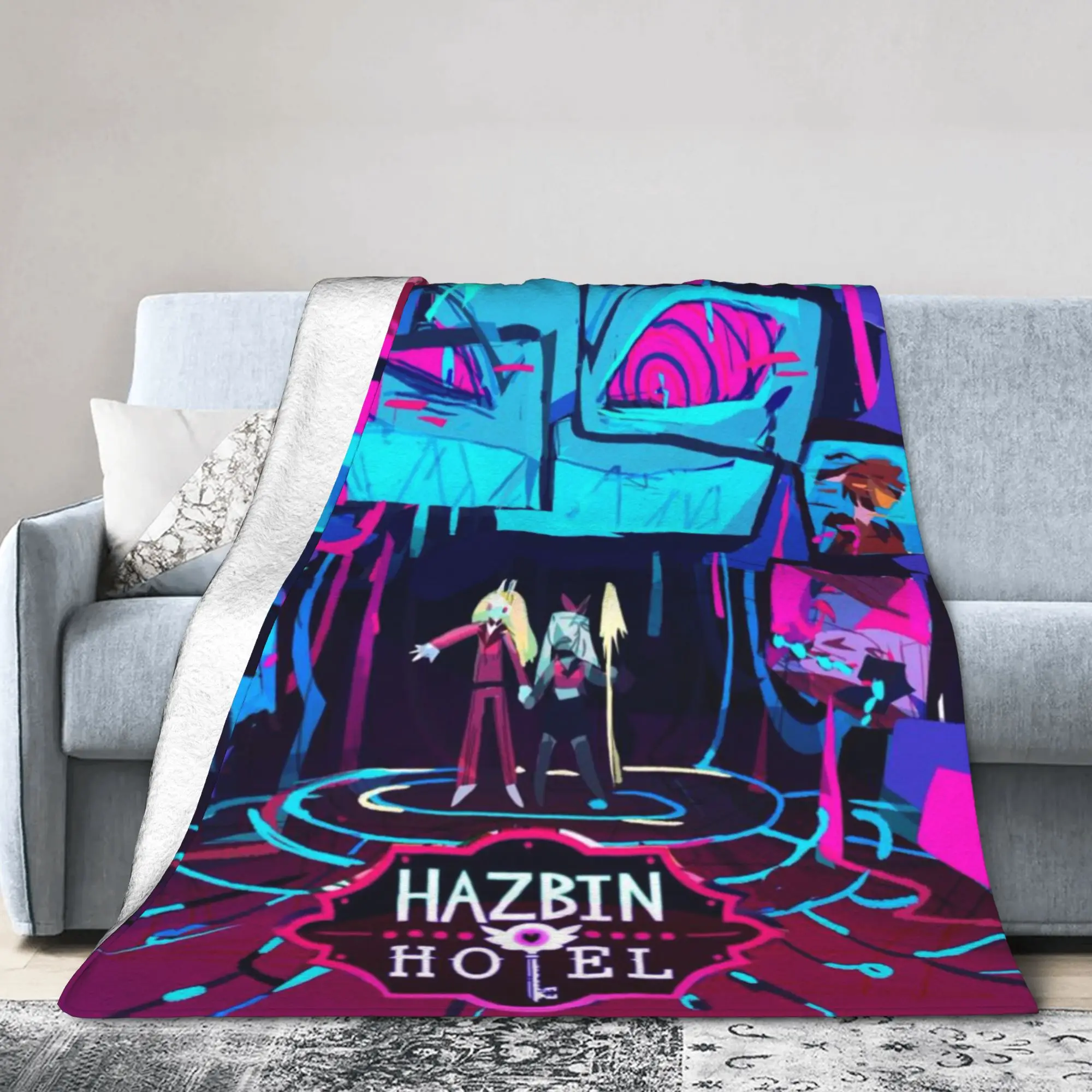 New Arrival Hazbins Hotels season 2 Blanket Lightweight Thin Flannel  Comfortable Throw Blankets Machine Washable