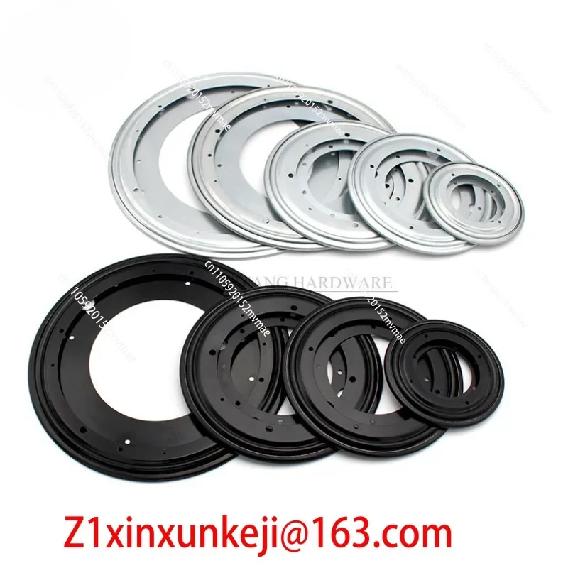 Galvanized Full Bead Round Hollow Hardware Turntable Display Rack Rotating Bookcase Full Bead Bearing Base 360 Degree Rotation