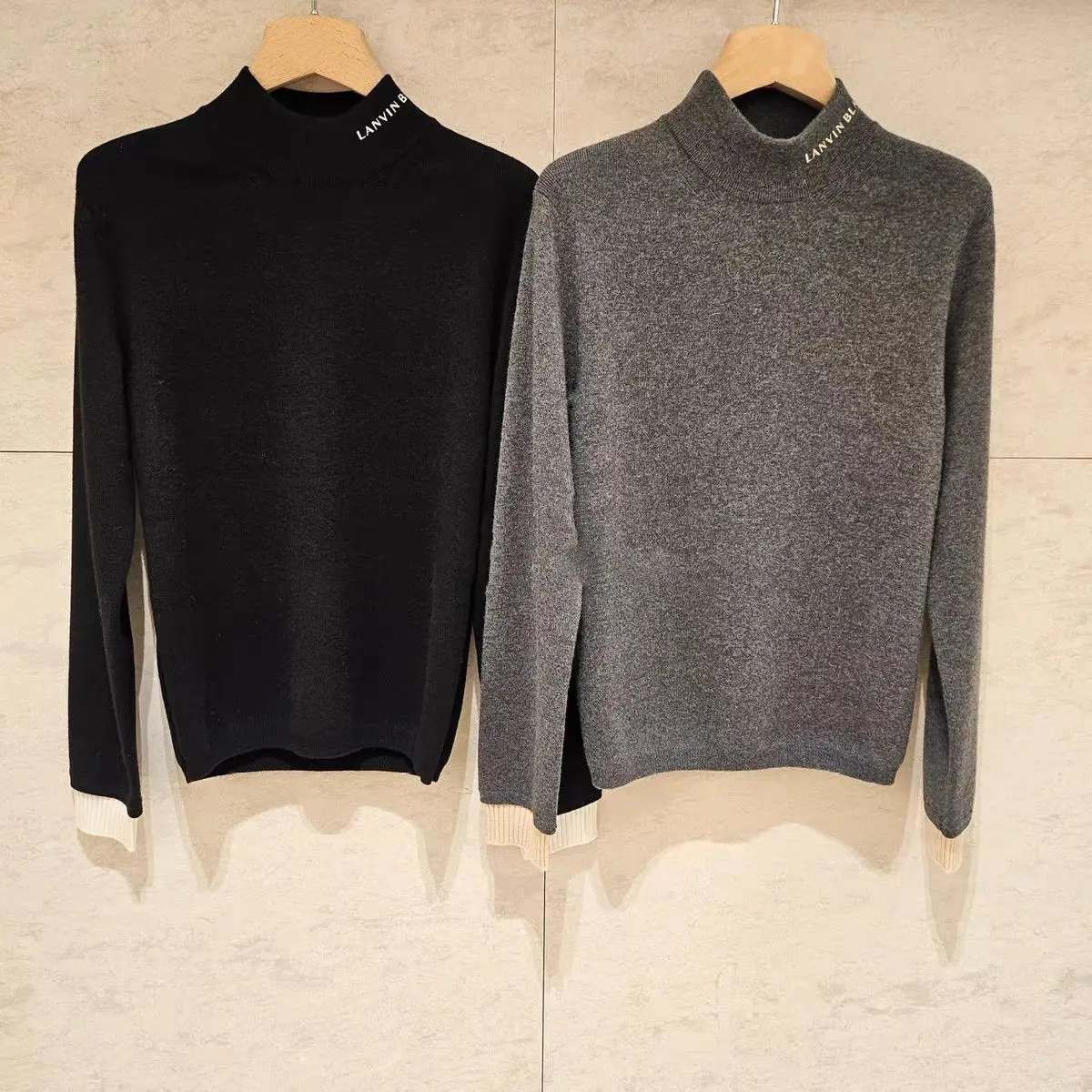 ملابس جولف نسائية جديدة: بلوزة محبوكة بأكمام طويلة وياقة مدورة متعددة الاستخدامات مع أدفأ للرقبة للراحة #4