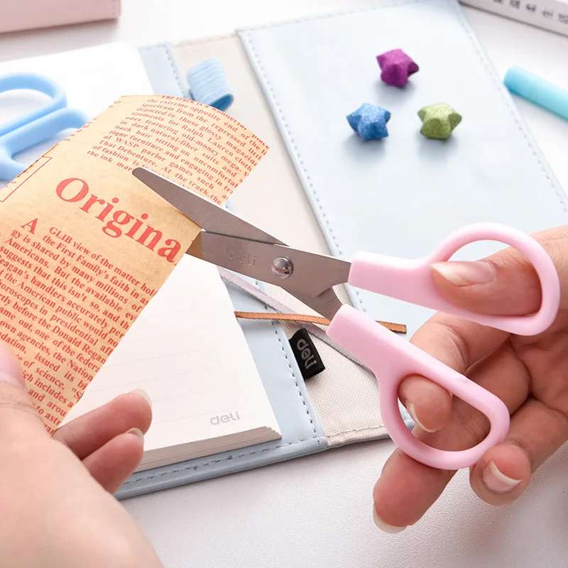 Deli Kinderveiligheidsschaar Peuters Kinderen Ambachtelijke Kunst Schoolbenodigdheden Afgeronde punt Niet-scherpe messen Gemakkelijk vast te houden Kleine handen