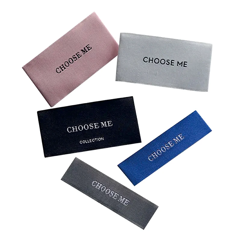 مخصص الملابس عالية الجودة المنسوجة التسمية شعار خاص اسم العلامة التجارية العلامة الرقبة التسمية التسمية الرئيسية لملحقات الملابس #4