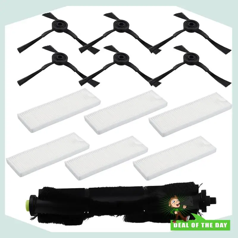 24-Hour Delivery 13Pcs Roller Brush Filter Side Brush Replacement Parts For Qihoo 360 S10 X100 Max Robotic Vacuum Cleaner