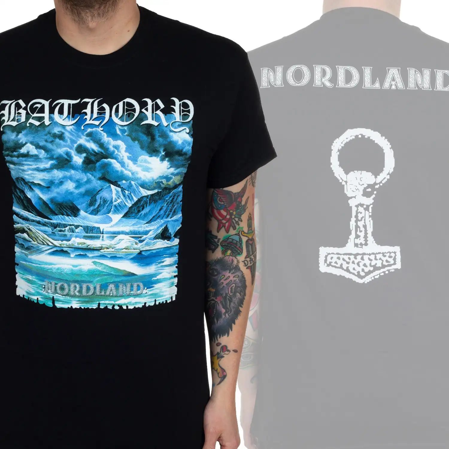Bathory Nordland Band T-Shirt 100% Cotton Graphic Tee Men Women Summer Streetwear Top