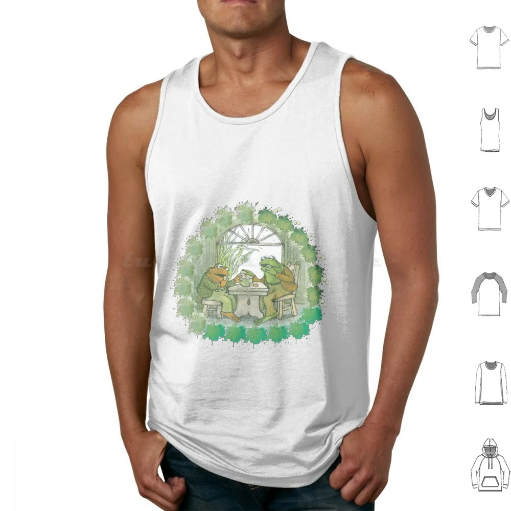 Frog And Toad On Table Tank Tops Print Cotton Frog And Toad Frog Toad Cottagecore Frogs Cute Meme Toads Adorable